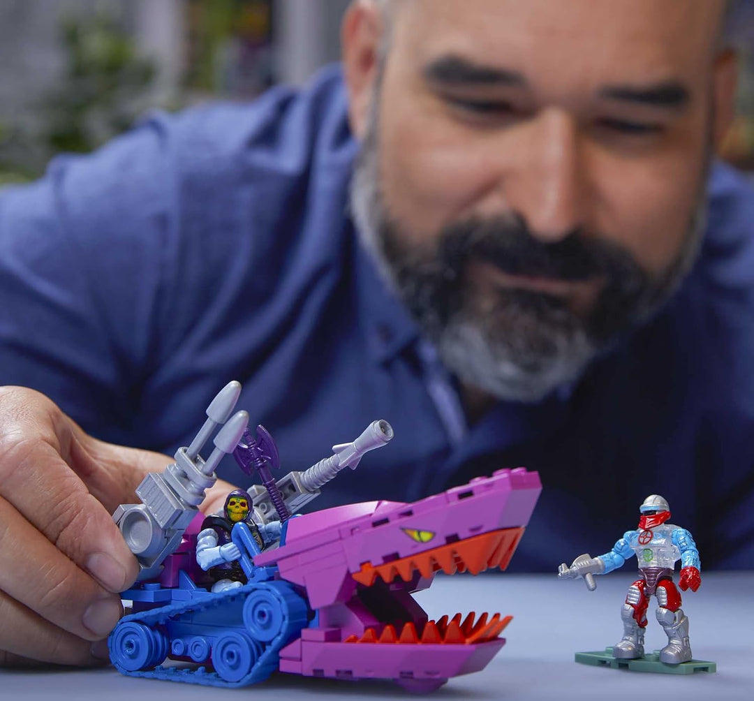 MEGA HDK07 - Construx Masters of The Universe Land Shark Kampfwagenbausatz, Motu, Bauspielzeug für K