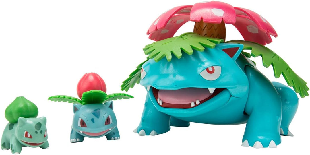 BANDAI - Pokémon – Evolutionspaket Bulbizarre, Herbizarre & Florizarre – Figur Bulbizarre 5 cm + Fig
