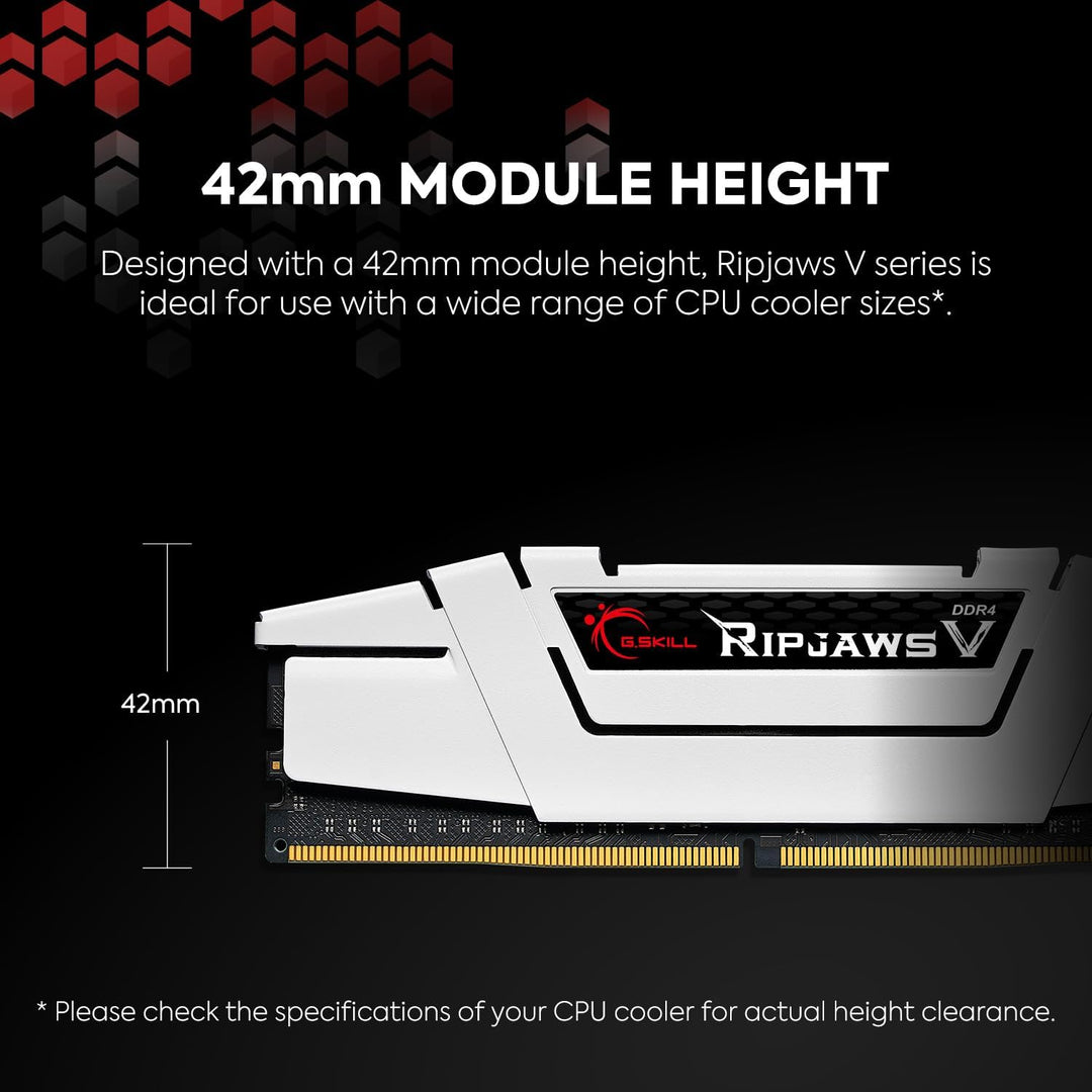 G.SKILL 32GB DDR4 PC4-28800 3600MHz Ripjaws V für Intel CL16 (16-19-19-39) Dual Channel Kit (2x16GB)