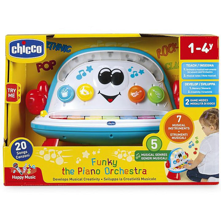 Chicco Funky Piano Orchester, Musikspielzeug, elektronisch, Alter 1-4 Jahre Funky das Piano, Funky d
