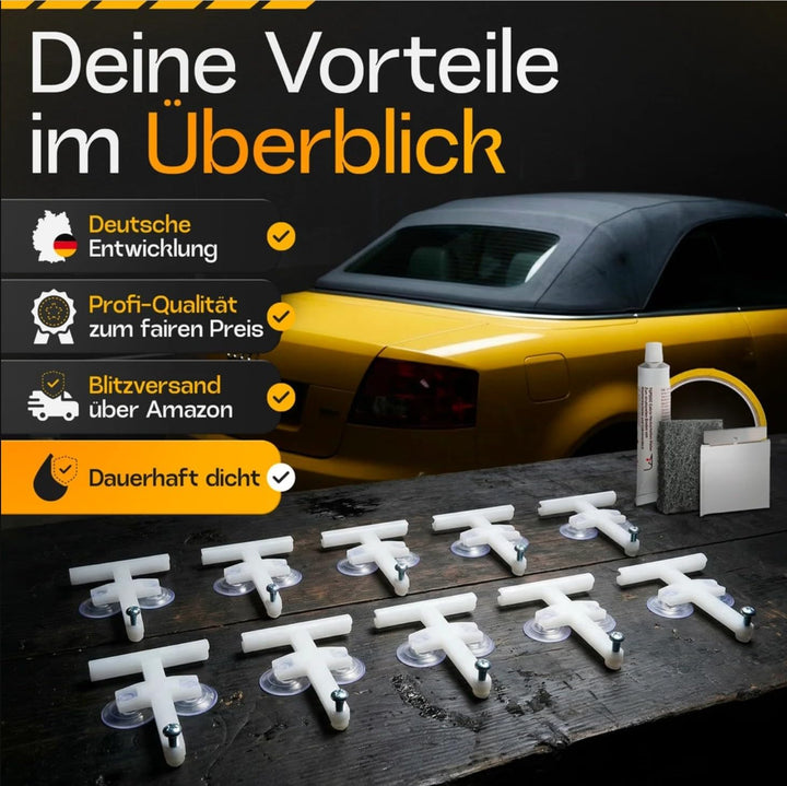 Cabrio Verdeck Scheiben Reparatur Set Heckscheibe