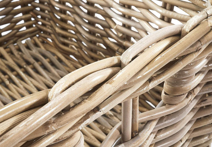 Kobolo Rattankorb Regalkorb eckig Rattan Kubu grau klein
