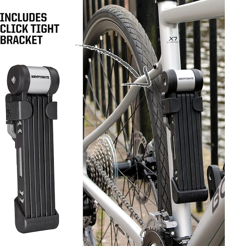 Kryptonite Kryptolok 610 S faltbares Fahrradschloss, kompakt, leicht, hohe Sicherheit, Diebstahlschu