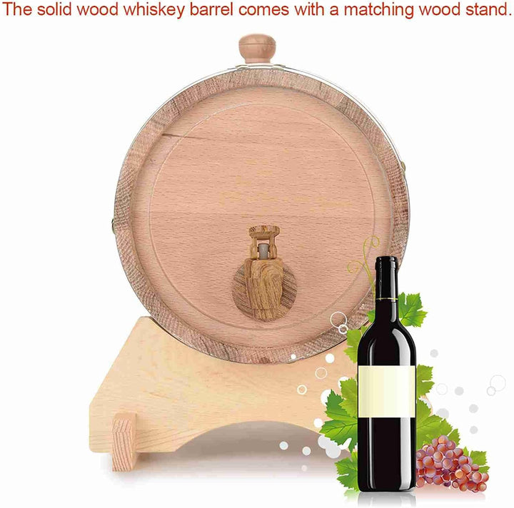 Eichenfass 5L aus Holz - Whiskyfass, Wein- & Rumfass mit Zapfhahn - Handgefertigtes Fass aus Eichenh