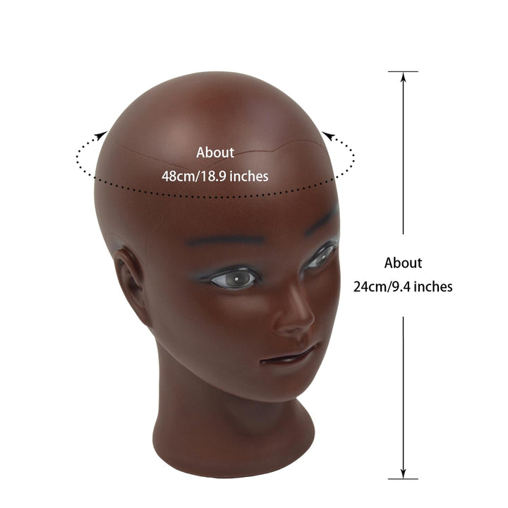 YTBYT Glatze Mannequin Kopf Perücke Making Kopf Professionelle Kosmetologie Puppe Kopf für Perücke M