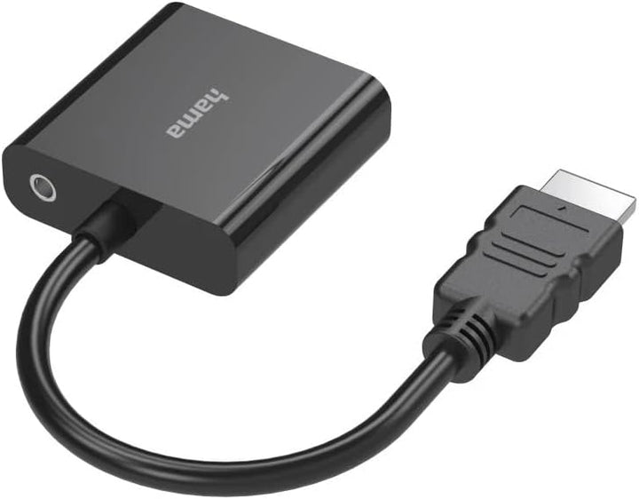 Hama HDMI auf VGA Adapter Full HD 1080p (HDMI Stecker, VGA Buchse und Klinken Buchse, Adapter zum An