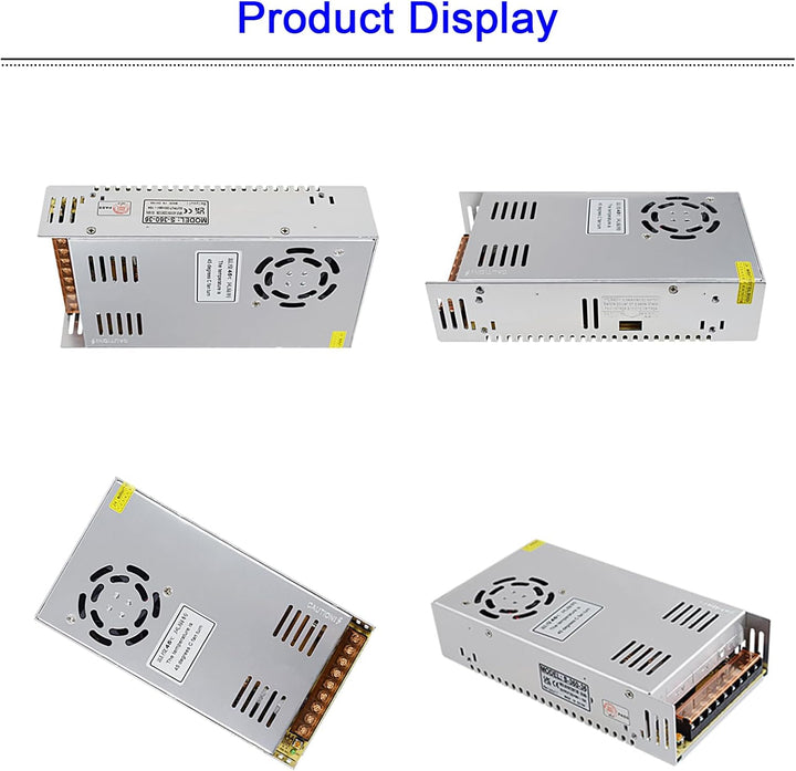 Baiyouli Netzteil 36V 10A 360W Schaltnetzteil Adapter Transformator AC 110V / 220V to DC Schaltwandl