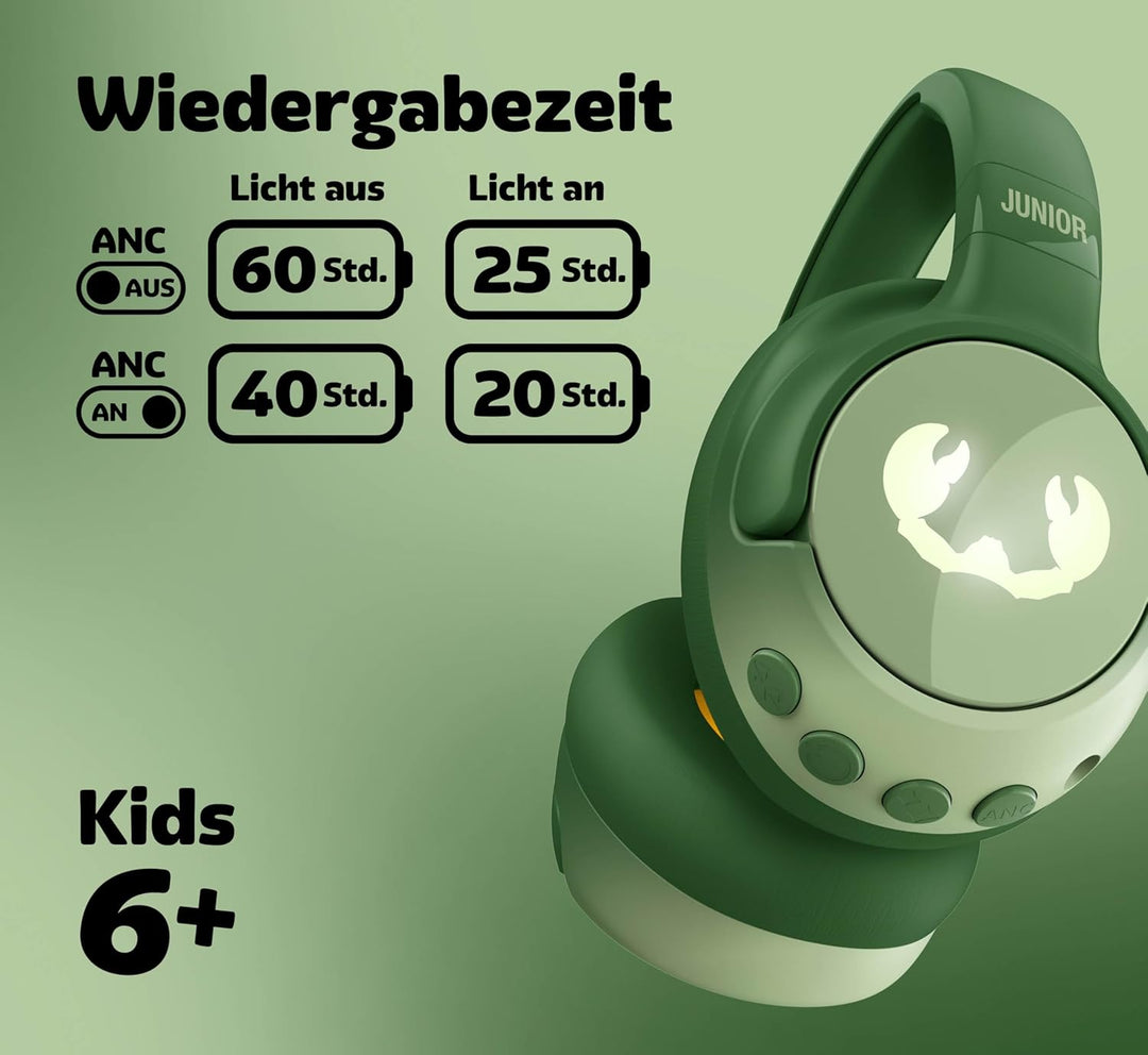 Fresh 'n Rebel Clam Junior, Bluetooth-Kopfhörer für Kinder mit aktiver Geräuschunterdrückung, sicher
