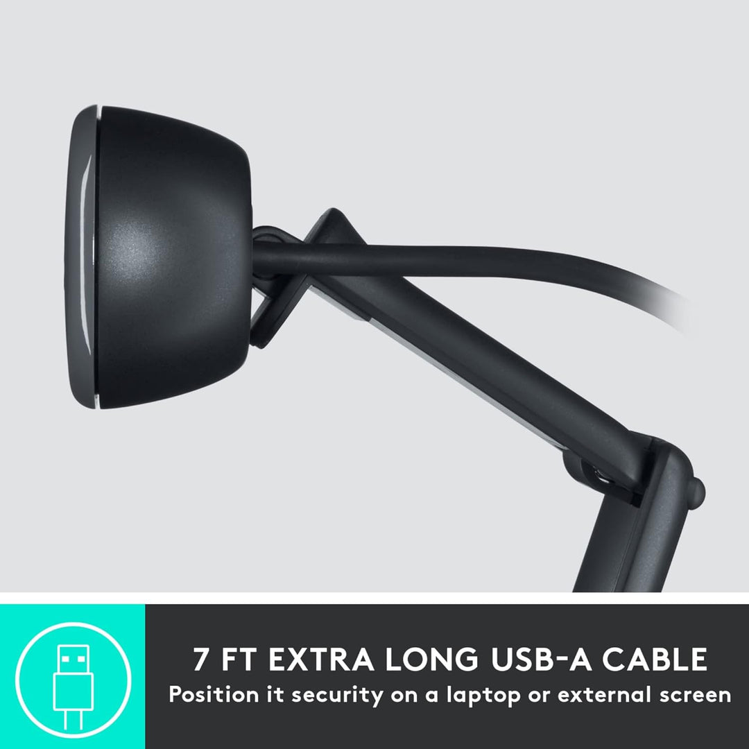 Logitech C505 HD Webcam, 720p externe USB Kamera für den Computer-Bildschirm mit Langstreckenmikrofo