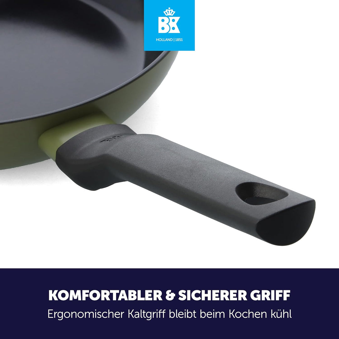 BK Enjoy Keramik-Wokpfanne mit Deckel Ø 28 cm/4,2 l, PFAS-frei, Induktionsgeeignet, Ofenfest bis 160