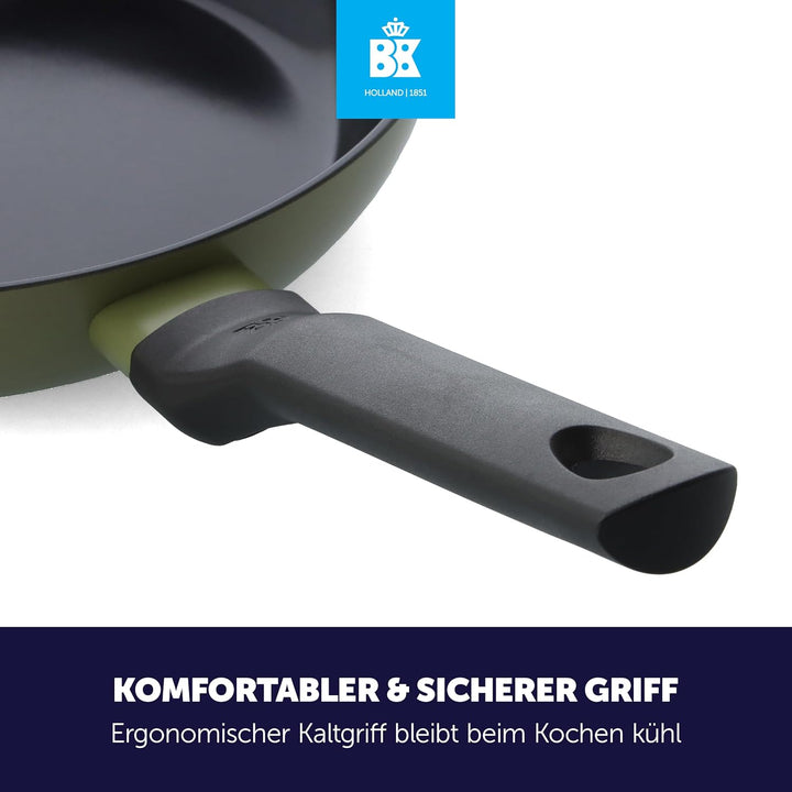 BK Enjoy Keramik-Wokpfanne mit Deckel Ø 28 cm/4,2 l, PFAS-frei, Induktionsgeeignet, Ofenfest bis 160