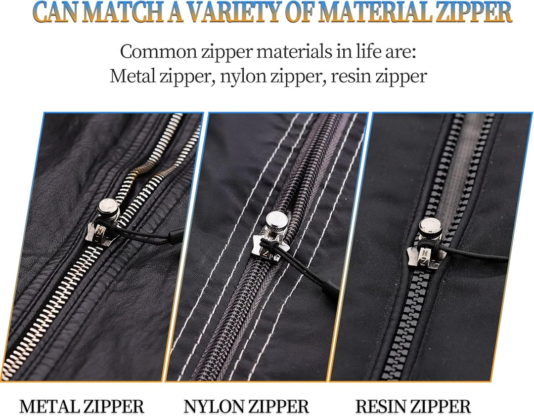 munkees® Reissverschluss Zipper Reparatur Set [3 Stück, Graphit] - Universell anwendbar & kinderleic