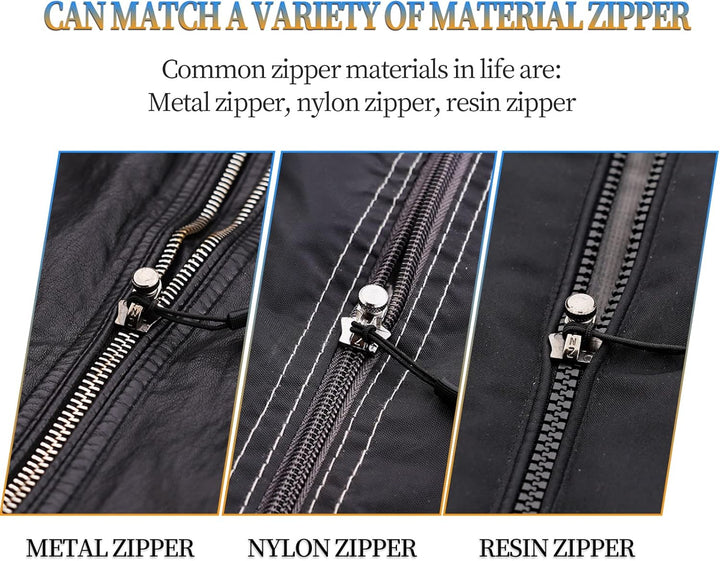 munkees® Reissverschluss Zipper Reparatur Set [3 Stück, Graphit] - Universell anwendbar & kinderleic
