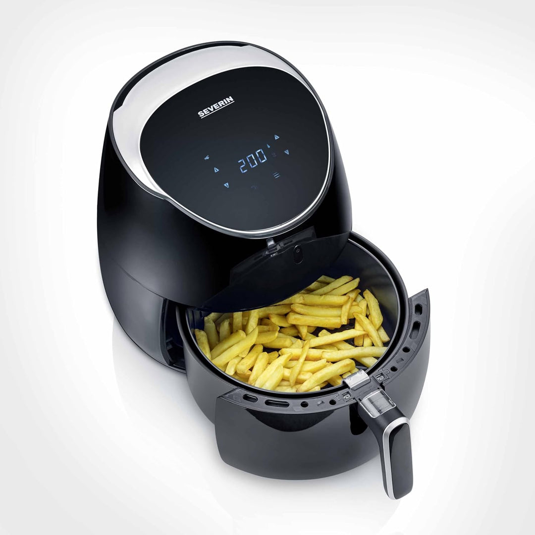 SEVERIN FR 2445 XXL-Heissluftfritteuse (2.000 W, 5 L Kapazität, 1.500 g Frittiermenge), 5 Liter