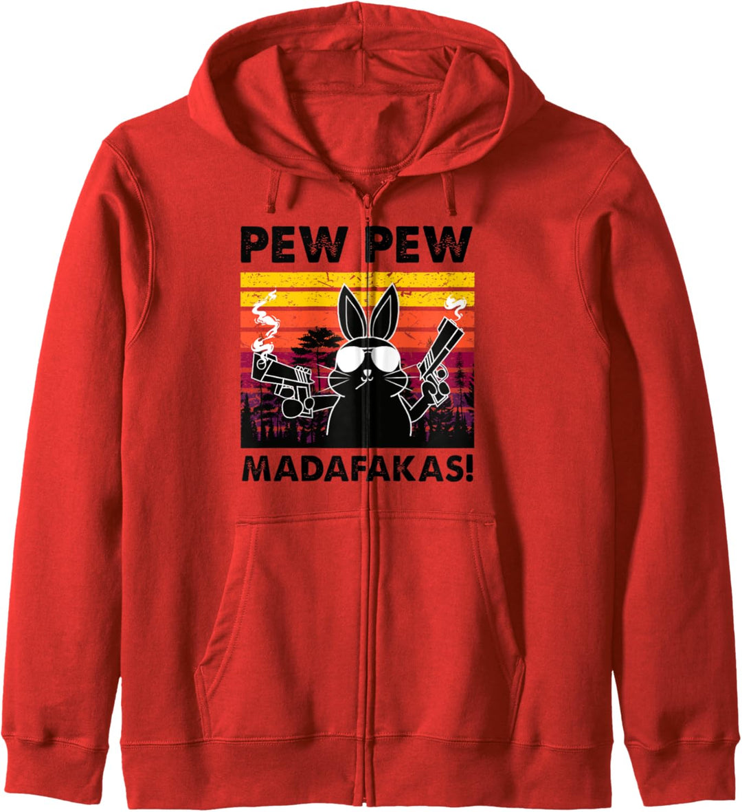 Pew Pew Madafakas Damen Kaninchen Crazy Hasen Madafakas Kapuzenjacke