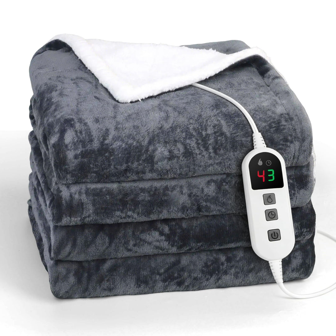 heizdecke mit abschaltautomatik mit 10 Heizstufen, bis zu 9 Stunden Auto-Off-Timer, Flanell 160 x 13