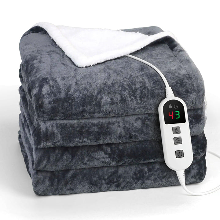 heizdecke mit abschaltautomatik mit 10 Heizstufen, bis zu 9 Stunden Auto-Off-Timer, Flanell 160 x 13