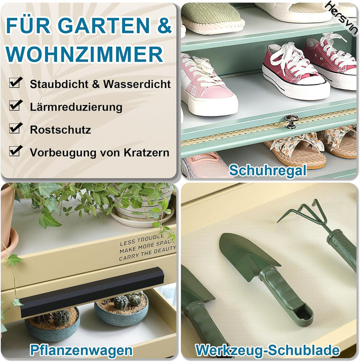Hersvin Schubladenmatte 44.5cmx500cm Schrankpapier Schubladeneinlage Eva Wasserfest Nicht Klebende U