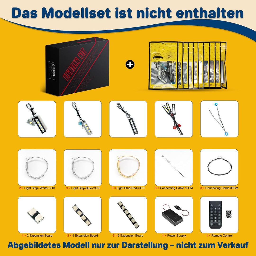 LocoLee Licht Kompatibel mit Lego 42172 McLaren P1 Fernbedienung Version, Nur Lichter Set - Kein Mod