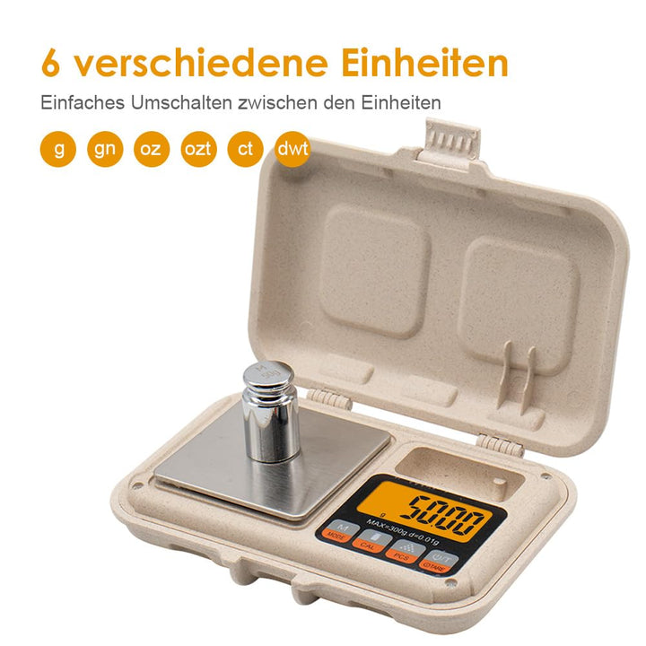 UNIWEIGH Grammwaage,300g/0.01g Digitalgewicht Gramm und Unzen,Mini-Taschenwaage mit LCD-Display,Tara