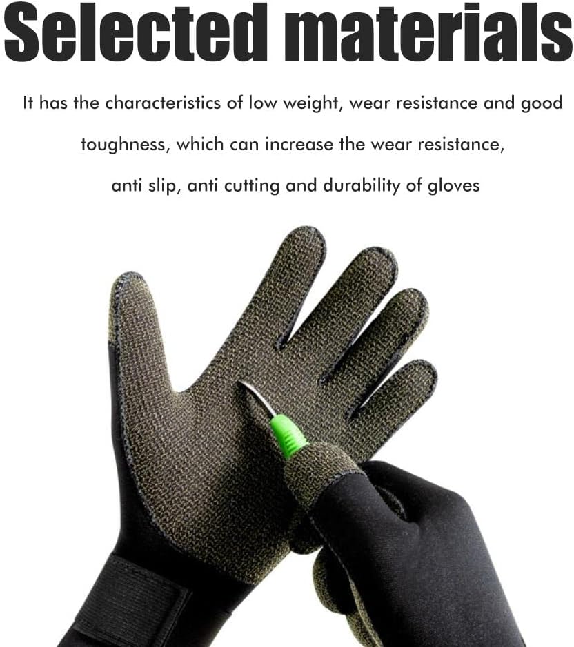 KKPLZZ Tauchhandschuhe aus Biofaser, schnittfest, rutschfest, für Schnorcheln, Tauchen, Surfen, Kaja