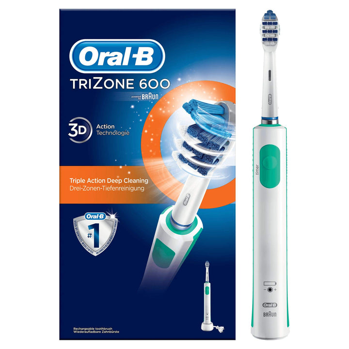 Oral-B TriZone 600 Elektrische Zahnbürste, mit Timer und TriZone Aufsteckbürste,, TriZone