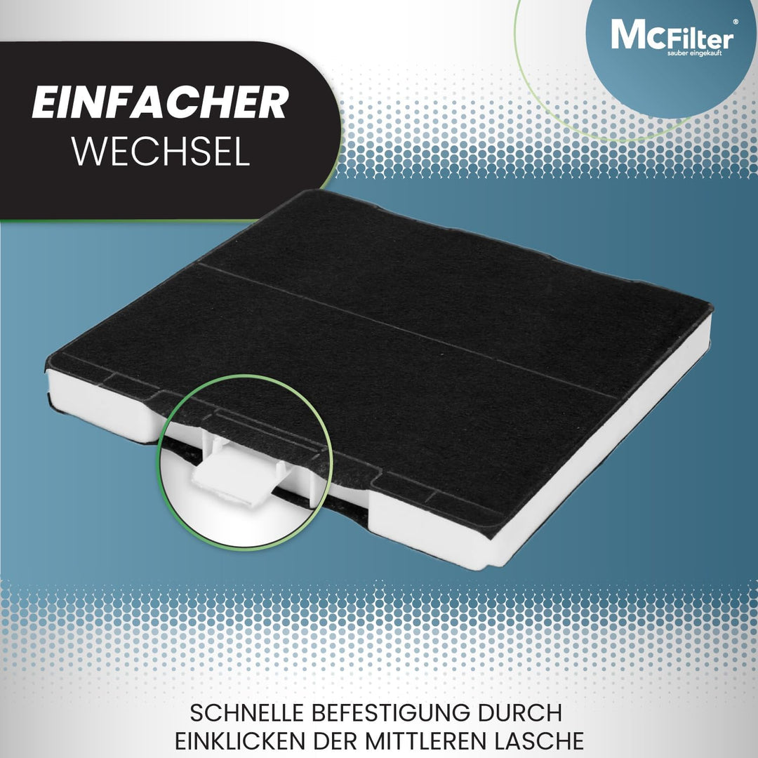 McFilter I 2x Aktivkohlefilter für Dunstabzugshaube geeignet für Kohlefilter Bosch 00705431, 1102676