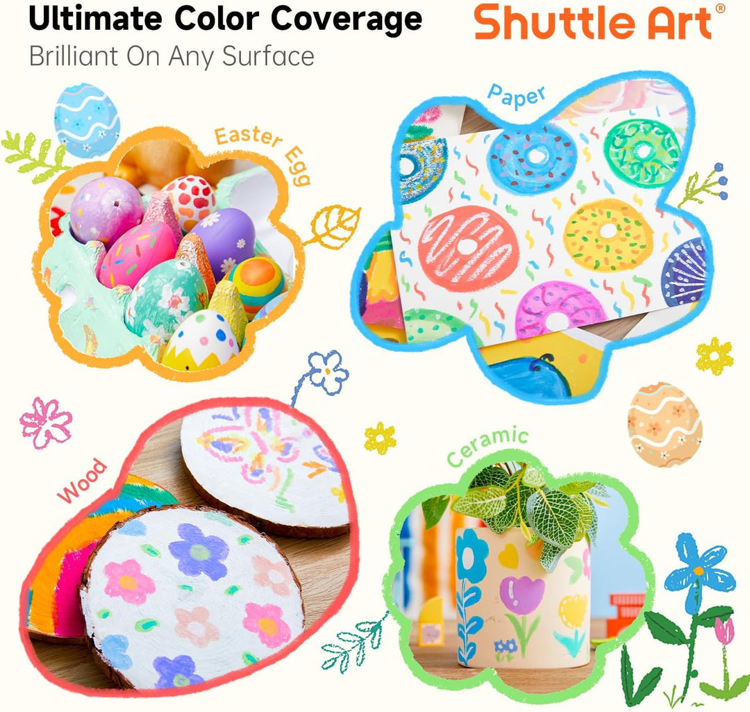 Shuttle Art Tempera Malstifte, 20 pastell feste Tempera Gouache farbstifte für Kinder, schnell trock