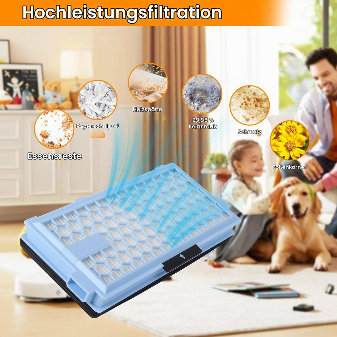 4 Sets für Miele Staubsauger Filter Compact C1, C2, für Miele Complete C3, Miele S8340, S8360. 4 HEP