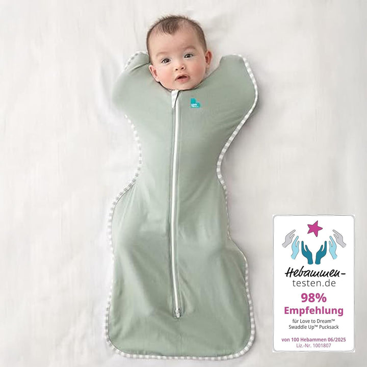 Love To Dream Pucksack Lite, Baby Erstausstattung Small (3,5-6 kg), ideal für warme Temperaturen 24-