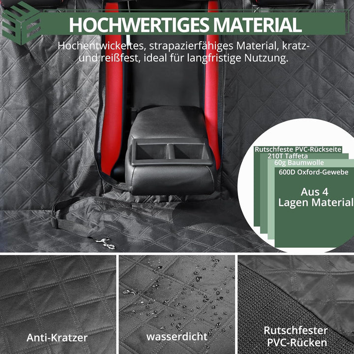 EYPINS Hundedecke Auto Rückbank Kratzfeste, wasserdichte Autoschondecke Hund Rücksitz, rutschfeste,