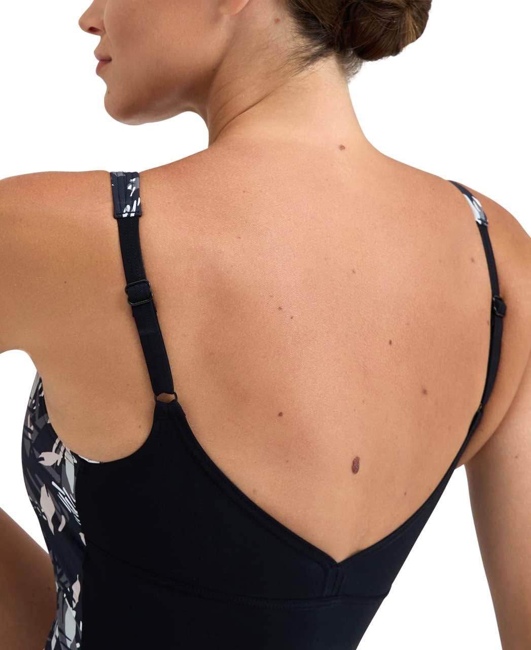 ARENA Damen Women's Bodylift Swimsuit Francy Wing Back One Piece Swimsuit, Black-white Multi