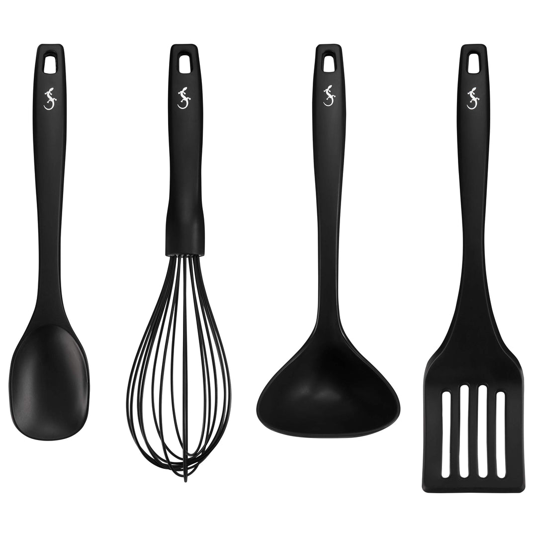 Lurch 240613 Smart Tool Essential Set Küchenhelfer aus 100% BPA-freiem Platin Silikon mit Nylonkern