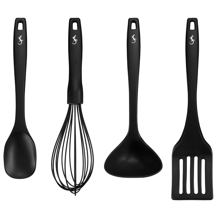 Lurch 240613 Smart Tool Essential Set Küchenhelfer aus 100% BPA-freiem Platin Silikon mit Nylonkern