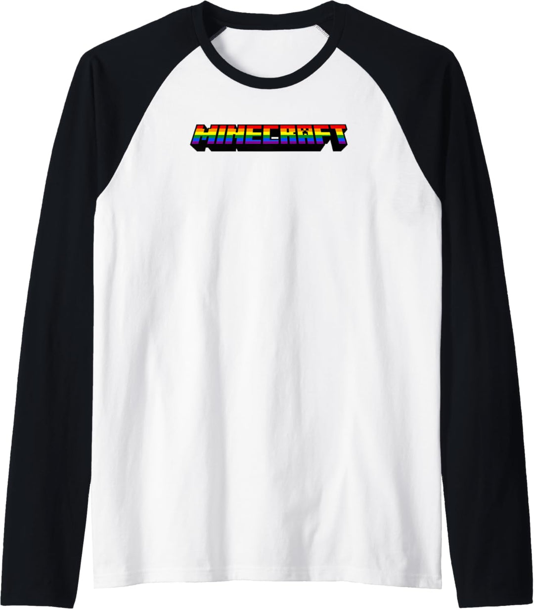Minecraft Rainbow Logo Raglan