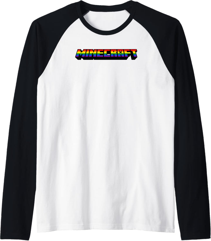 Minecraft Rainbow Logo Raglan