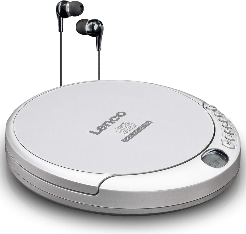 Lenco CD-201 - Tragbarer CD-Player Walkman - Diskman - CD Walkman - MP3 Funktion - Antishock - Mit K