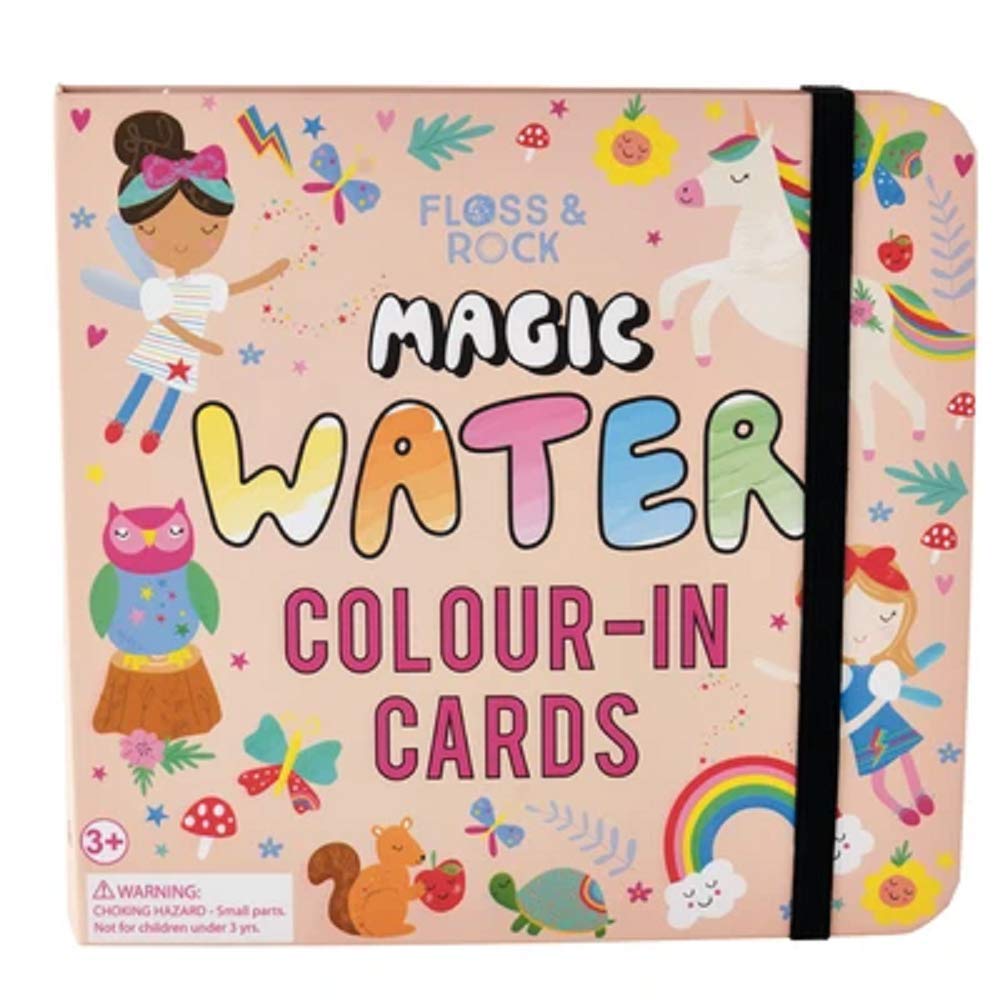 FLOSS & ROCK FLS40P3604 - MAGIC WATER COLOUR-IN CARDS RAINBOW FAIRY