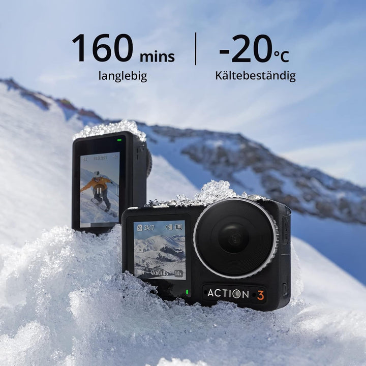 DJI Osmo Action 3 Outdoor Combo - 4K/120fps Action-Cam mit Brust- und Rucksackhalterung zum Wandern