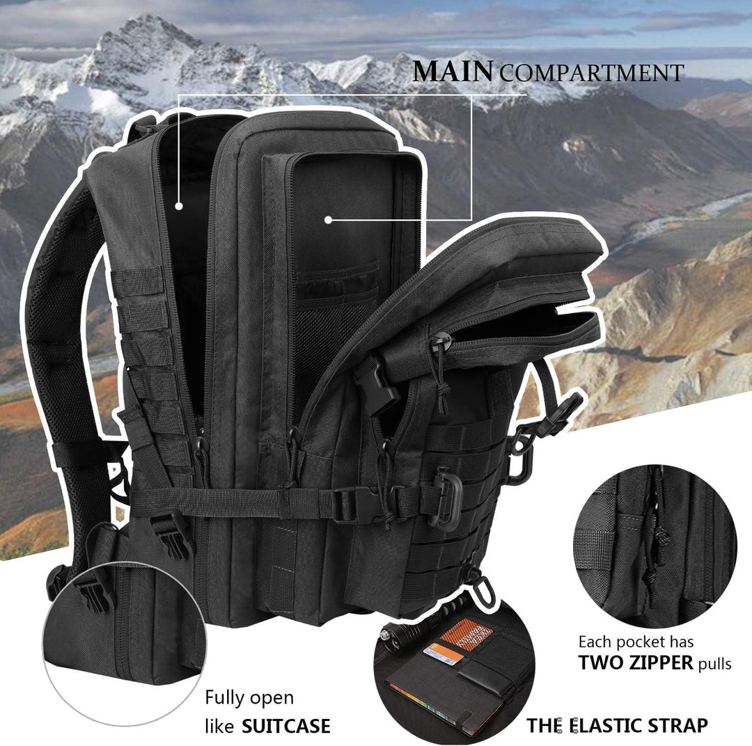 Hannibal Tactical 40L Militär Taktischer Rucksack US Cooper Rucksack Armee Assault Pack 3 Tage Bug O