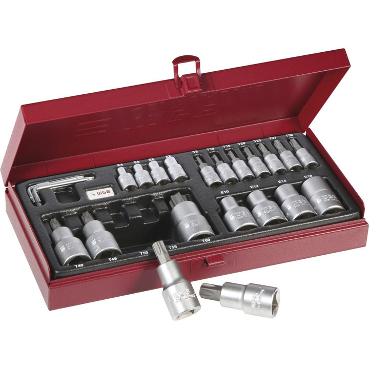 WESTFÄLISCHE GESENKSCHMIEDE 159291643 WGB Steckschlüssel-Satz 3940 1/4" Torx 23-teilig in Stahlblech