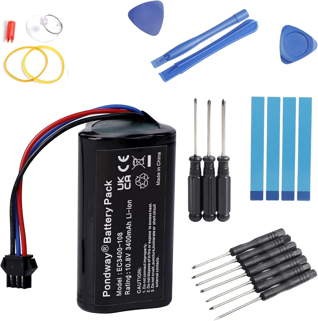 3400mAh 10.8V EC3400-108 Ersatzakku Kompatibel mit Ecovacs D36A/D36B/D36C/D36E/DA60/DA611/DB35/Deebo