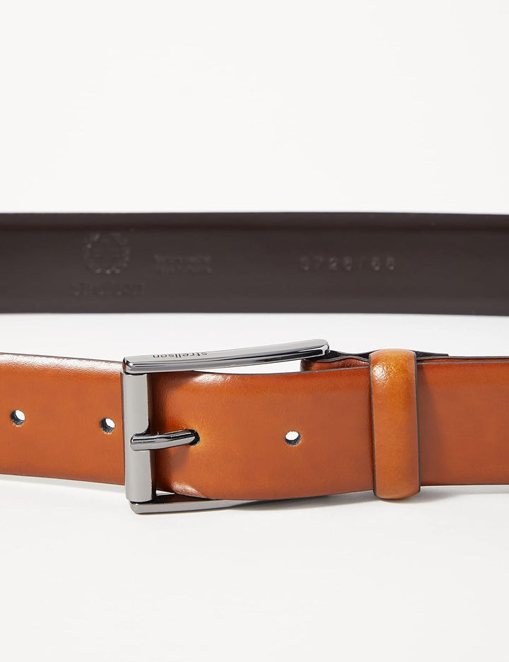 Strellson Premium Herren Belt Gürtel, Braun (Cognac 55), 85 cm