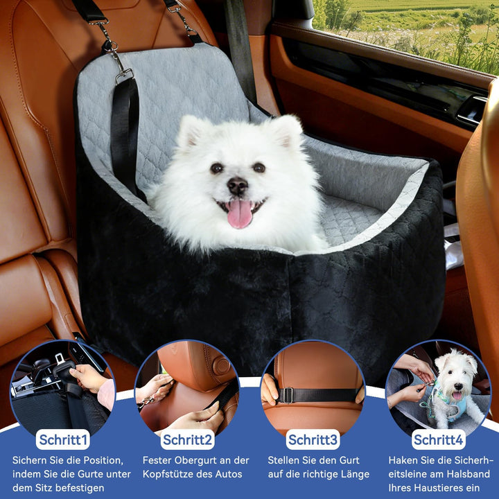 MH MYLUNE HOME Hunde Autositz für kleine & mittlere Hunde – Abnehmbarer, waschbarer Hundesitz bis 30