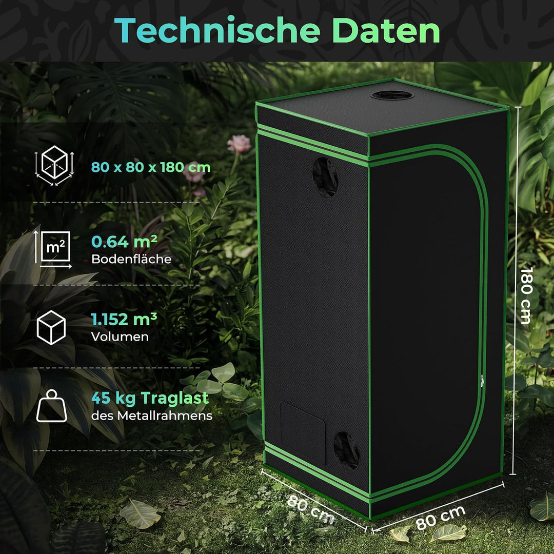 Kingpower Grow Box Grow Zelt für Pflanzen Growbox Gewächshaus Garten Anzucht Gemüse Kräuter Schrank