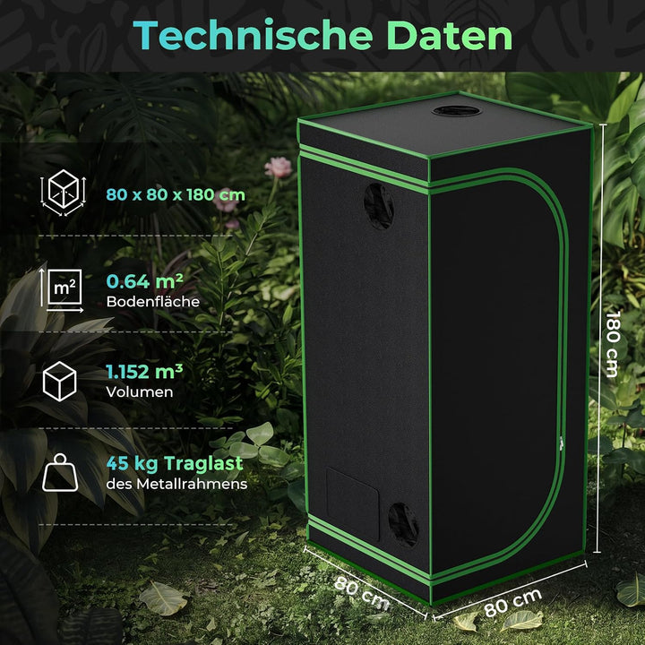 Kingpower Grow Box Grow Zelt für Pflanzen Growbox Gewächshaus Garten Anzucht Gemüse Kräuter Schrank