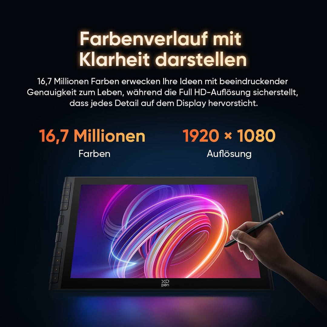 XPPen 15,4 Zoll Grafiktablett mit Display, Artist 16 3rd (2026 Version), X4 Smart Chip Stylus, 16384