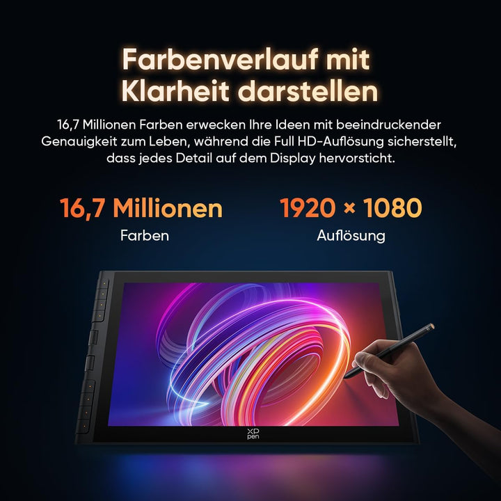 XPPen 15,4 Zoll Grafiktablett mit Display, Artist 16 3rd (2026 Version), X4 Smart Chip Stylus, 16384