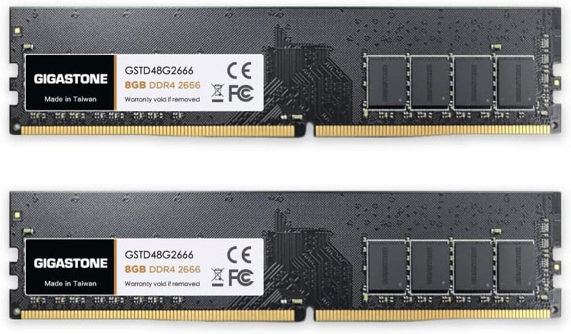 [DDR4 RAM] Gigastone Desktop RAM 16GB (2x8GB) DDR4 Ram 16GB DDR4-2666MHz PC4-21300 CL19 1.2V UDIMM 2