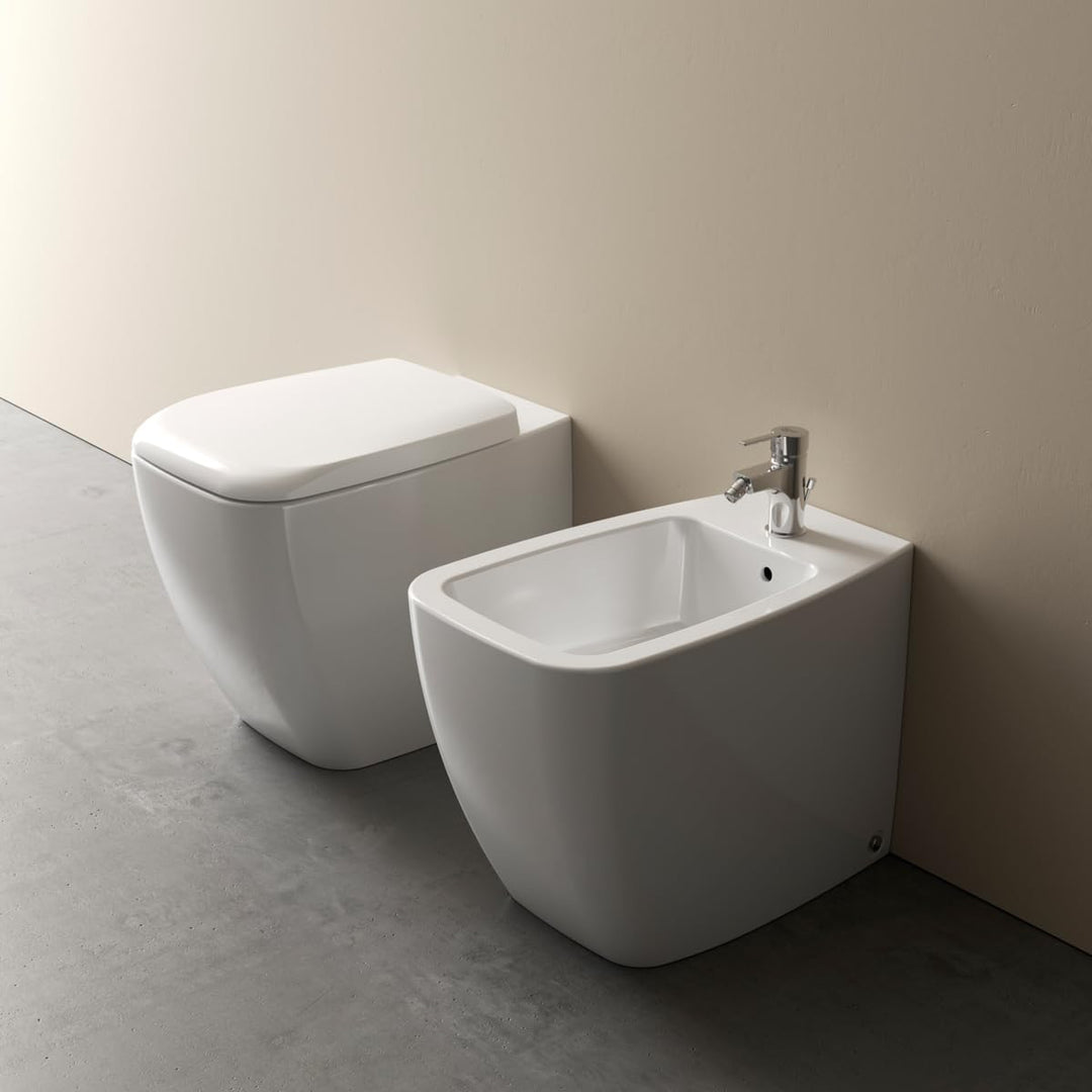 Ideal Standard T661101 WC-Sitz Original Slim Serie 21 mit Soft-Schliess-Komfort gebremster Verschlus